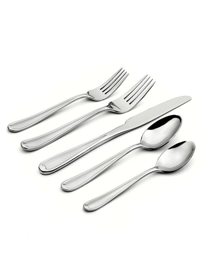 ONEIDA Dylan 42 Piece Everyday Flatware, Service for 8, 18/0 Stainless Steel, Silverware Set - Image 2