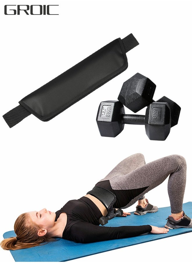 GROIC - Exercise Hip Thrust Belt,Easy to Use with Dumbbells, Kettlebells,or Plates, Slip-Resistant Padding that Protects Your Hips for the Gym, Home Workouts,Hip Thrust Belt with 2 Dumbbells - Image 1