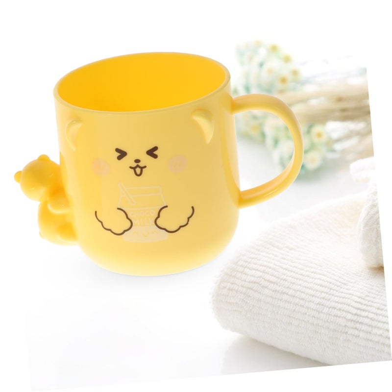 Cartoon Mouthwash Cups With Sturdy Handles Portable Toothbrush Tumblers Easy To Clean Random Colors - Image 4