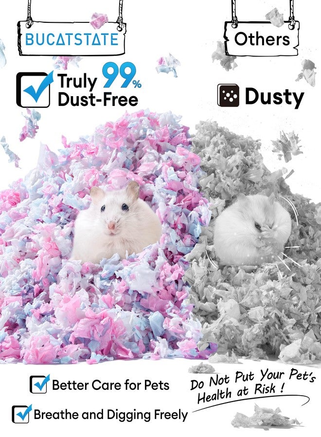 BUCATSTATE Hamster Bedding 15L, Truly 99% Dust-Free Small Animal Paper Bedding Odor Control, Cozy Hamster Litter for Rabbit Rat Syrian Dwarf Hamsters Gerbils (Harvest Sunset) - Image 3
