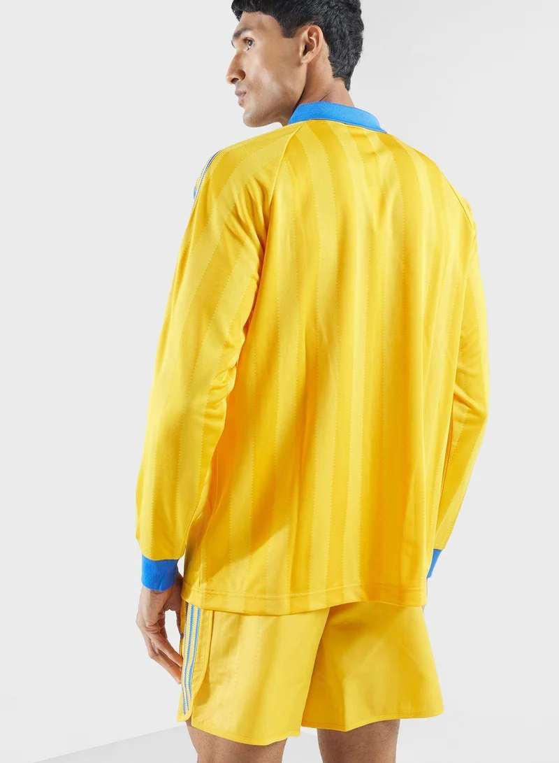 adidas قميص رجالي أصفر أصلي