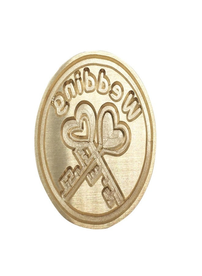 T-shin Vintage Retro Classical Wax Sealing Stamp Arts Crafts Romantic Symbol Wax Seal Stamp Metal Stamp Fancy Greetings for Wedding Invitation Letter (Gold-Wedding) - Image 4