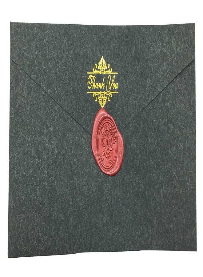 T-shin Vintage Retro Classical Wax Sealing Stamp Arts Crafts Romantic Symbol Wax Seal Stamp Metal Stamp Fancy Greetings for Wedding Invitation Letter (Gold-Wedding) - Image 3