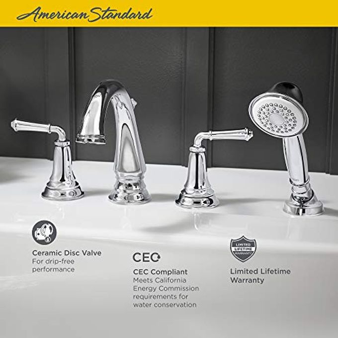 American Standard T052901.002 Delancey Roman Tub Faucet With Personal Shower, Polished Chrome - Image 2