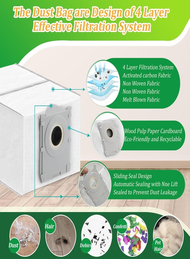 14 قطعة من أكياس الغبار لـ ECOVACS DEEBOT X8 PRO Omni/X8 Omni/X9 PRO OMNI/T50 Pro omni/T50 MAX PRO Omni/T50 Omni/T80 Omni أكياس غبار بديلة لمكنسة كهربائية روبوتية - Image 2
