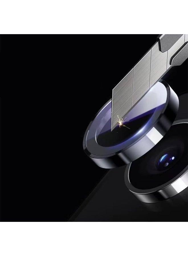 واقي زجاجي لعدسة الكاميرا لهاتف Honor 400 Pro - فضي - Image 4