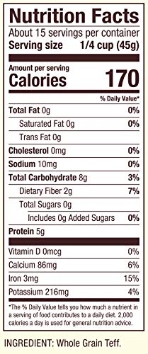 Bob's Red Mill Whole Grain Teff, 24oz (Pack of 1) - Non GMO, Whole Grain, Vegan, Kosher - Image 4