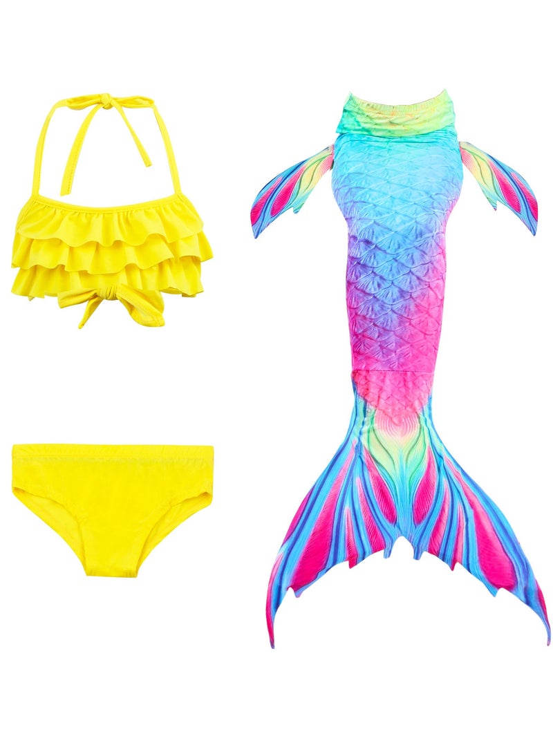 KUYING Children's Mermaid Swimsuit Bikini 