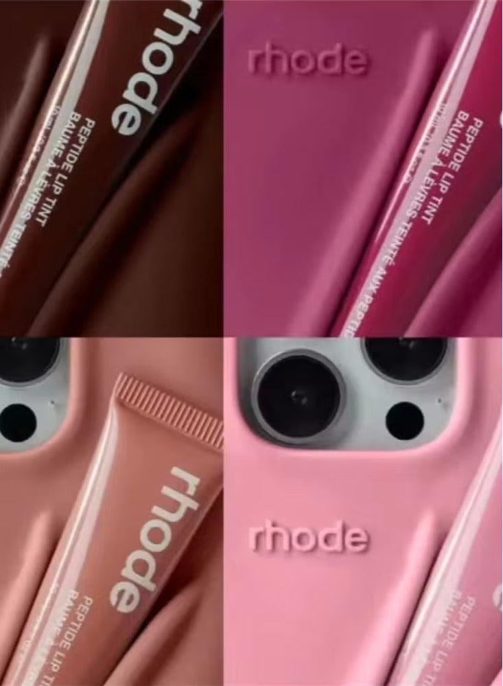 rhode Silicone Case for iPhone 14/15 Pro Max with Lip Holder Cell Phone Case, Lip Gloss Phone Case, Lip Holder Phone Case, Adhesive Back Holder for iPhone (Expresso) - Image 3