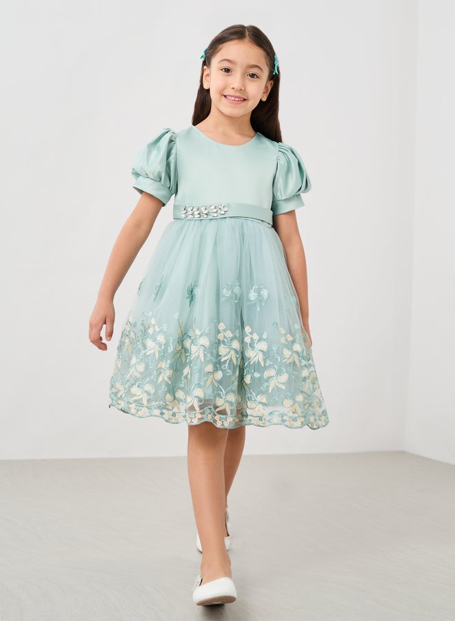 Styli Floral Tulle Party Dress  - Image 1