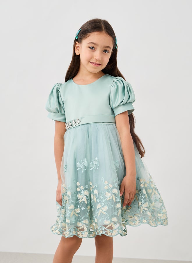 Styli Floral Tulle Party Dress  - Image 2