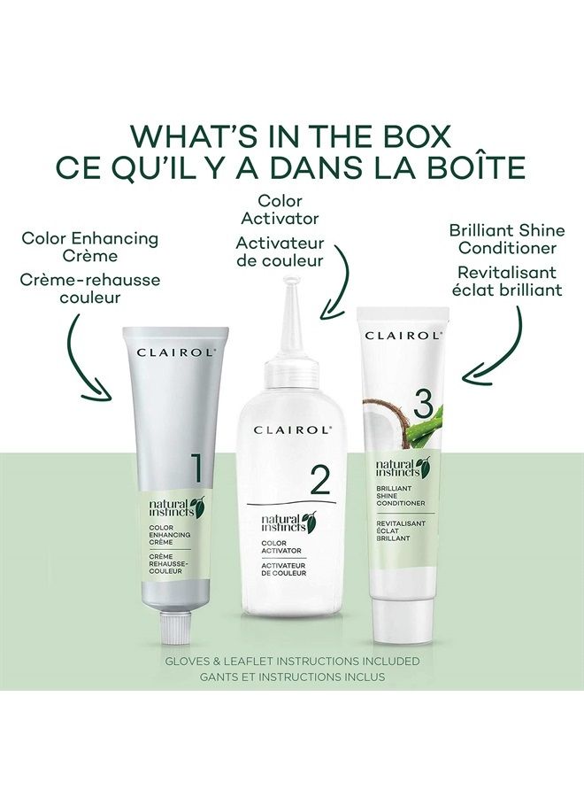 CLAIROL Natural Instincts Demi-Permanent Hair Dye, 4 Dark Brown Hair Color, Pack of 1 - Image 2