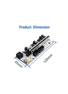 EUROMAX بطاقة PCI-E 1X إلى 16X Riser الإصدار 010x - بطاقة محول Riser مدعومة بتمديد الرسومات مع كابل تمديد USB 3.0 مقاس 24 بوصة لتعدين وحدة معالجة الرسومات  - Image 3