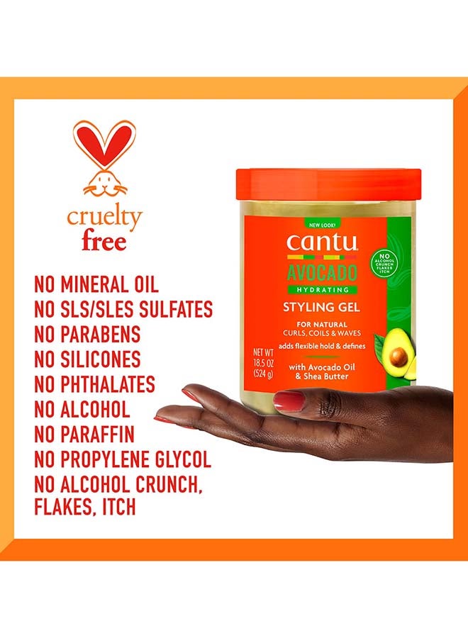 Cantu Moisturizing and Styling Hair Gel with Avocado 524 grams - Image 3