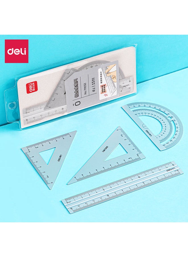 Deli Ruler Set 4 Pcs Set 