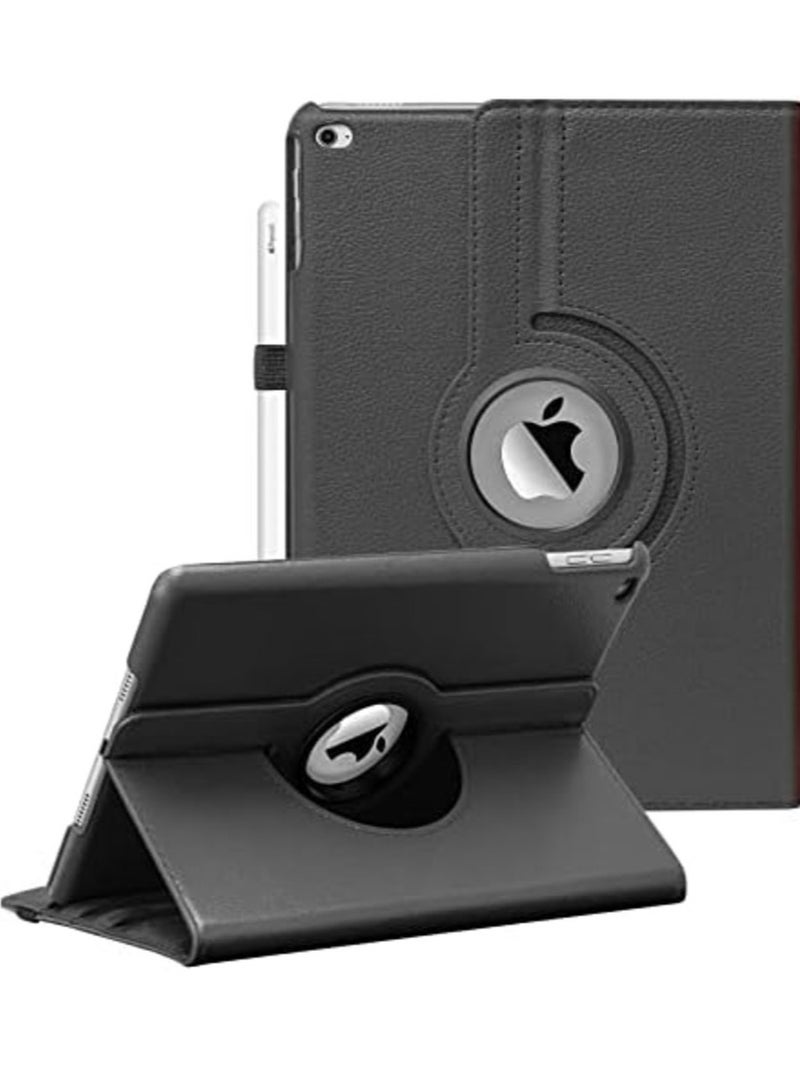 ELTRAZONE 360-Degree Rotating iPad Case for 9.7-Inch Models (2018, 2017, Air 2, Air) with Auto Sleep/Wake - Black - Image 1