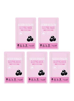 SOOAE Soo'Ae Acai Berry Revitalizing Sleeping Mask Skincare Brightening & Renew [Pack Of 5] Overnight Face Mask Leavein Treatment Soothing Face Mask For Dry Skin Korean Beauty Masks  - Image 1
