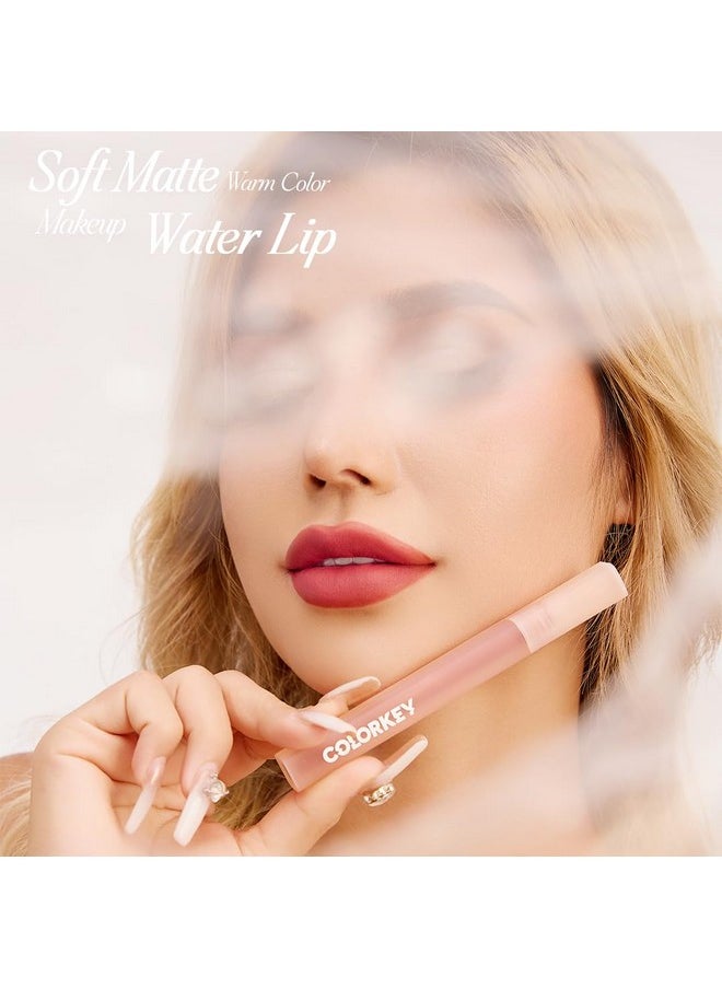 COLORKEY Soft Matte Water Lip Tint, Matte Finishs, Long-Lasting, Moist Fit Without Stickiness, Moisturized, Waterproof, Liquid Lipstick, Nude Lip Color (R303 Mist Thorns)  - Image 4