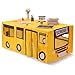 Oudain 10ft x 75ft Large Playhouse Table Cloth Table Fort Tent Cover Playhouse Indoor Outdoor Tablecloth for Birthday Party Playground Play Accessory Yellow Color School Bus Style - Image 2