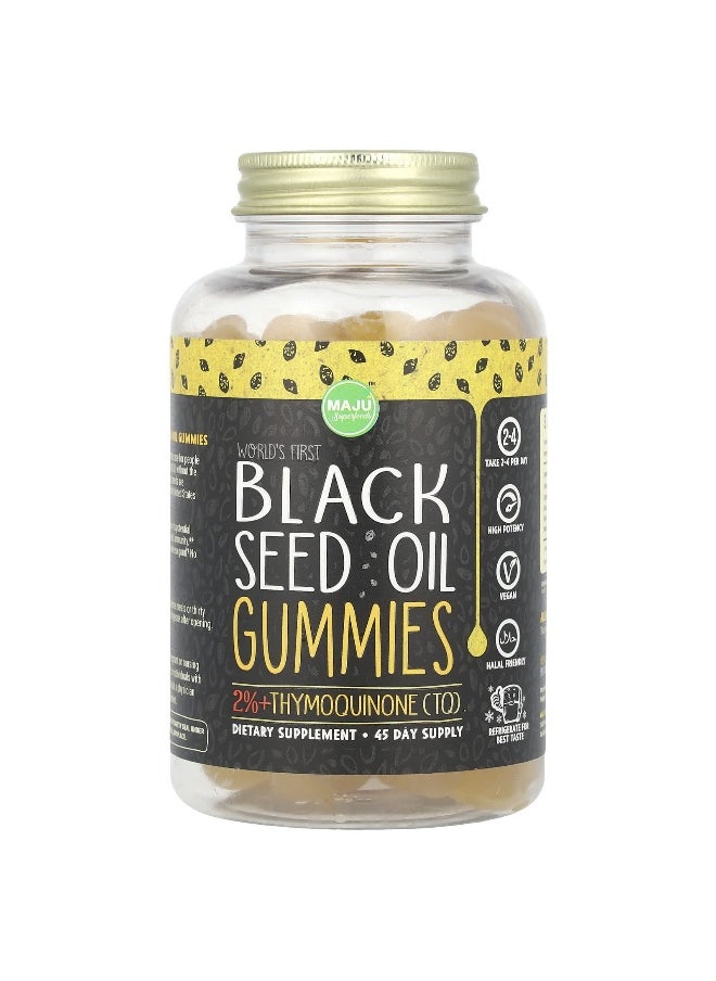 Maju Superfoods Maju Superfoods, World's First Black Seed Oil Gummies, 500 mg, 45 Gummies (250 mg per Gummy)  - Image 1