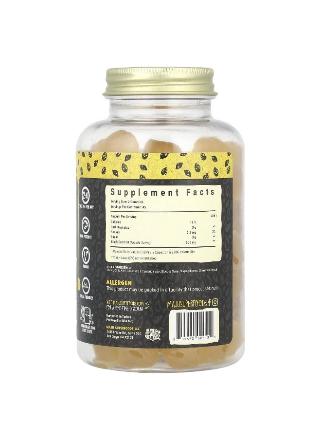 Maju Superfoods Maju Superfoods, World's First Black Seed Oil Gummies, 500 mg, 45 Gummies (250 mg per Gummy)  - Image 2