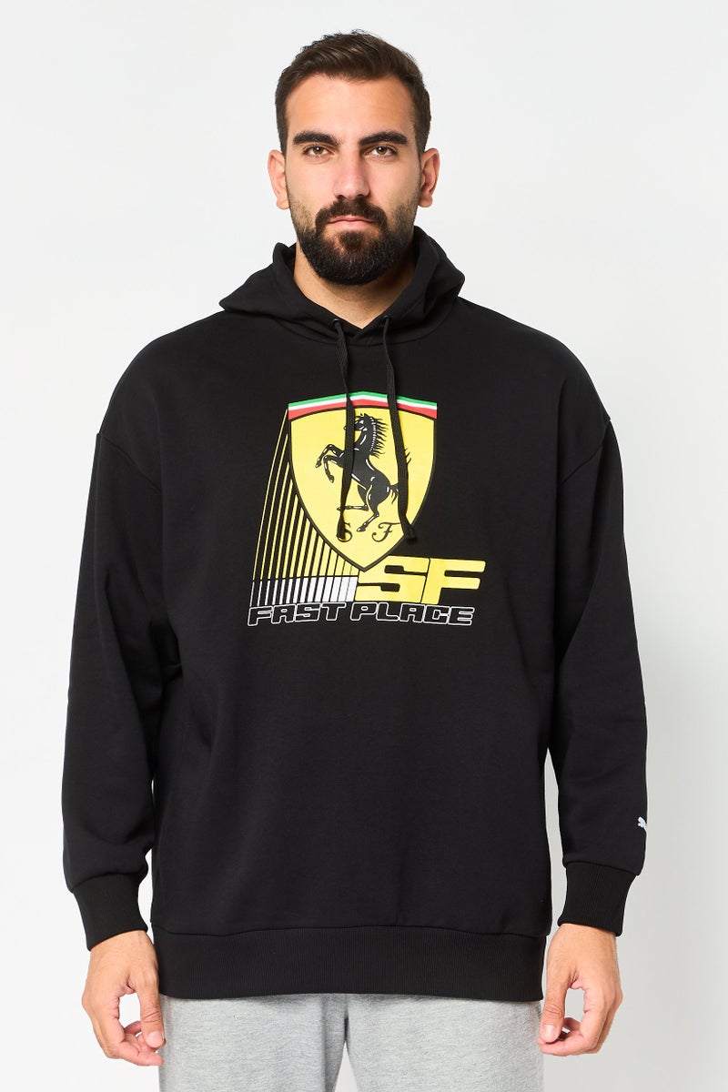 Puma x Scuderia Ferrari  Men Sportswear Fit Long Sleeve Outdoor Hoodies, Black - Image 1