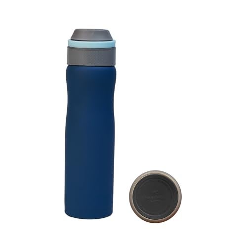 Headway by rabitat Oslo Thermos Water Bottle with Infuser Meridian Blue 750 ml | 2 Years Brand Warranty | Triple Layer Vacuum Insulated Flask | Hot and Cold Steel Water Bottle | ISI Certified - Image 1