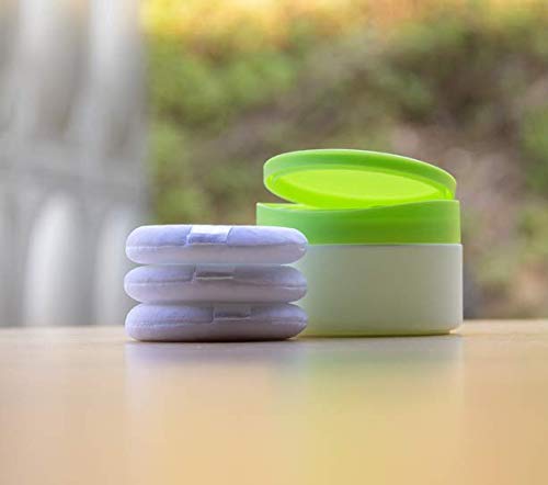 SYBL علبة بودرة الأطفال بعد الاستحمام 1 قطعة مع مصفاة وبودرة ناعمة للسفر والاستخدام المنزلي باللون الأخضر - Image 4