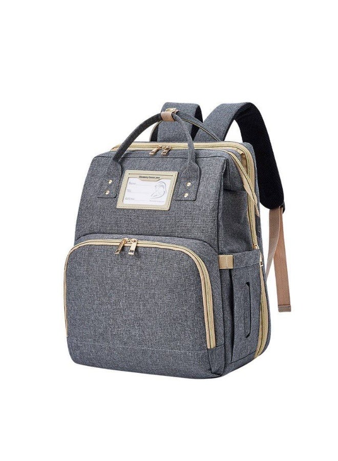 79STYLE Mommy Bag Backpack with Heavy Fabric, Foldable Bed, Thermal Pocket, and Inner Organizer - Image 3