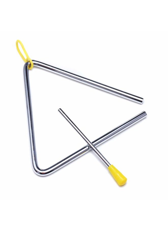 TDOCK 6 Inch Musical Steel Triangle Percussion Instrument With Striker - Image 1