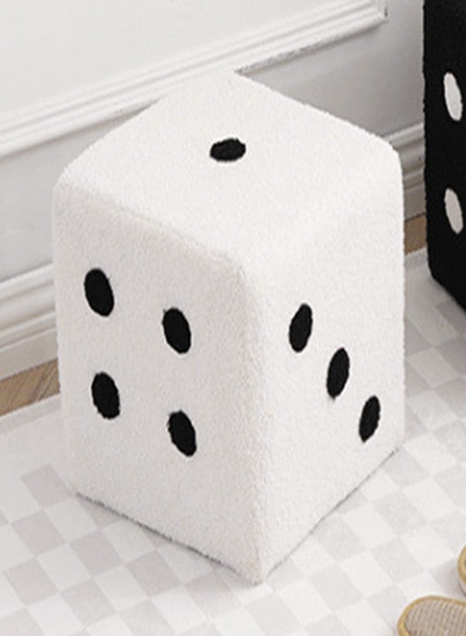 HAOHIZE Dice Ottoman, dice Foot Stool Foot Stool Small Square Footstool Soft Comfortable Simple Warm Sturdy Base Cube Stool for Home Living Room Bedroom (20x20x20cm/7.9x7.9x7.9in) - Image 5