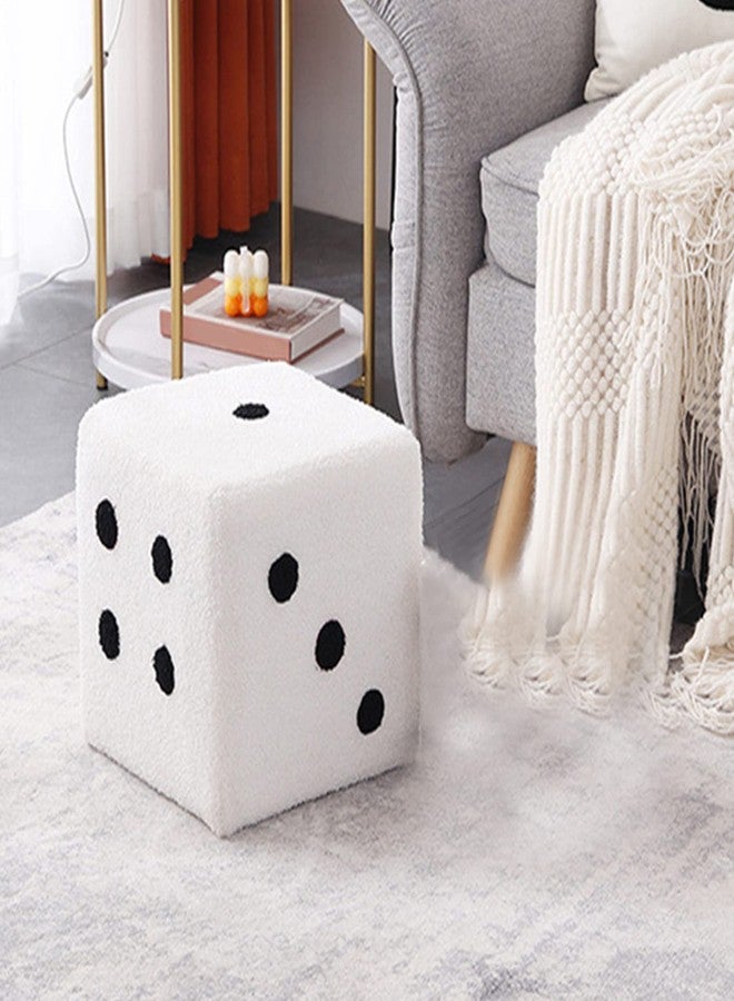 HAOHIZE Dice Ottoman, dice Foot Stool Foot Stool Small Square Footstool Soft Comfortable Simple Warm Sturdy Base Cube Stool for Home Living Room Bedroom (20x20x20cm/7.9x7.9x7.9in) - Image 3