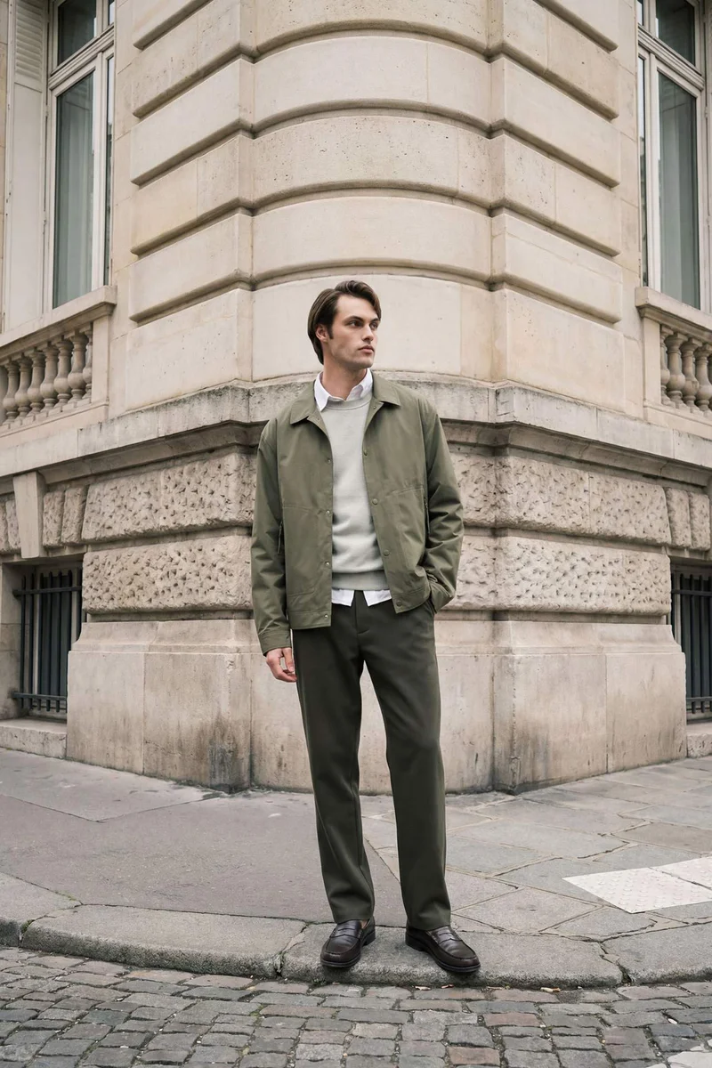 ديفاكتو Regular Fit Polo Collar Waterproof Jacket