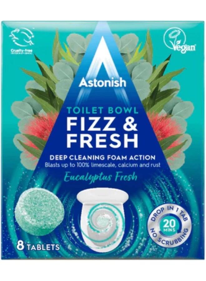 Astonish Toilet Bowl Fizz & Fresh – Eucalyptus – 8 Tablets - Image 1
