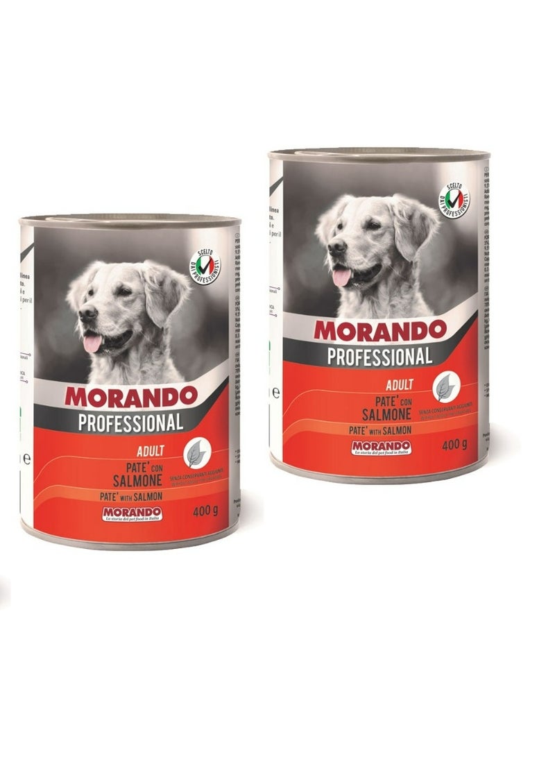 Morando patè dog salmon 400g - 2 cans