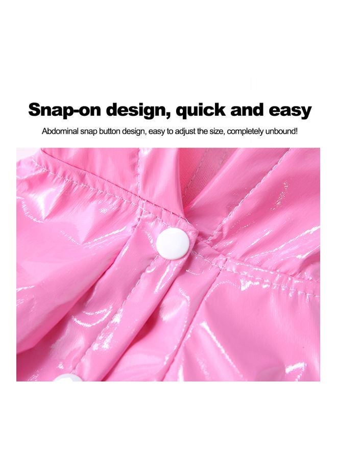 Generic Reflective Dog Raincoat Pink  - Image 2