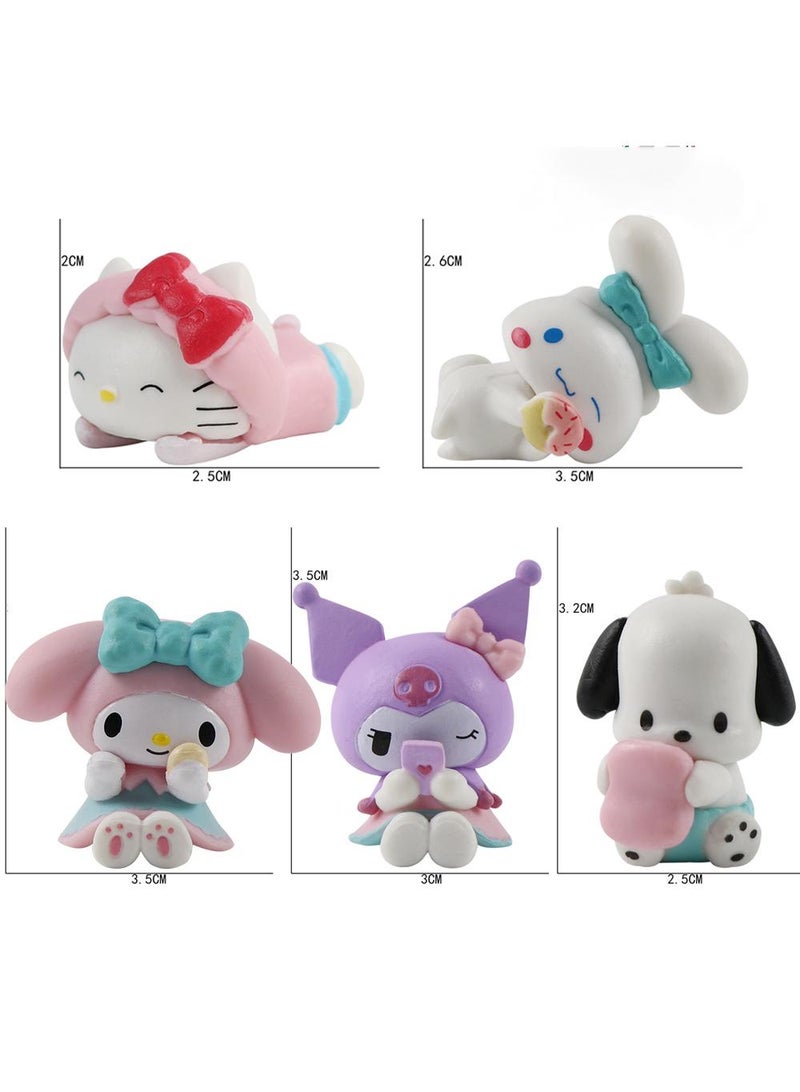 Y&D Kawaii Sanrio Figure My Melody kuromi Figure Birthday Party Supplies, Cinnamon Cupcake Toppers, Cute Mini Figure Toys Birthday Party Favor For Kids Fans Collection Bouquet Desk Decor - Image 1