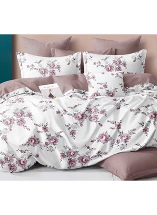 grey pink flora