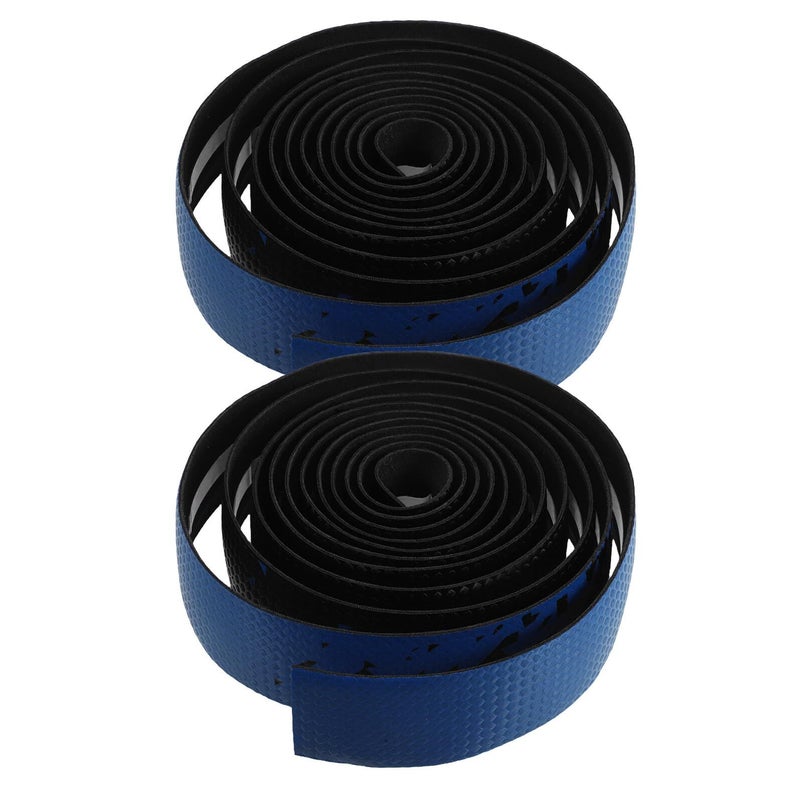 XiaYi Road Bike Handlebar Tape Gradient Blue Pair Carbon Fiber Texture Nonslip Shock Absorbing Cycling Handlebar Wraps For Racing Gravel Bikes - Image 2
