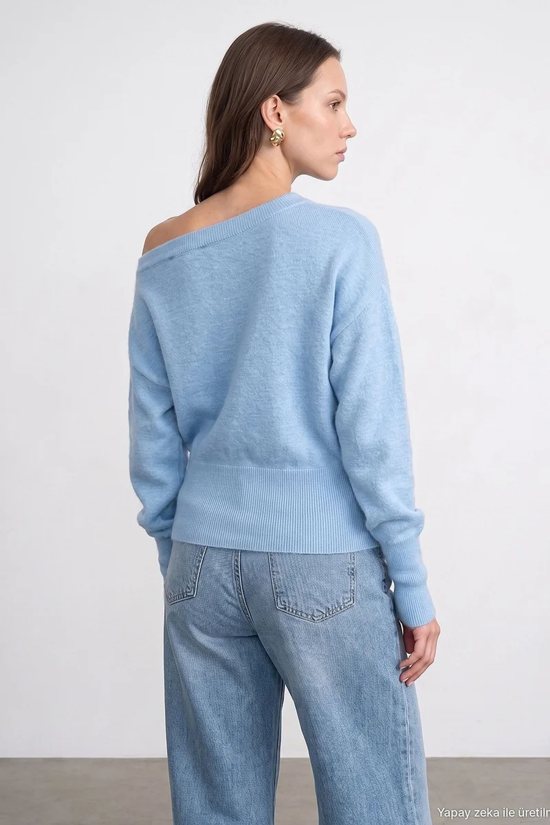 Dilvin Baby Blue DILVIN Women's Knit Sweater for Women | Best Price UAE