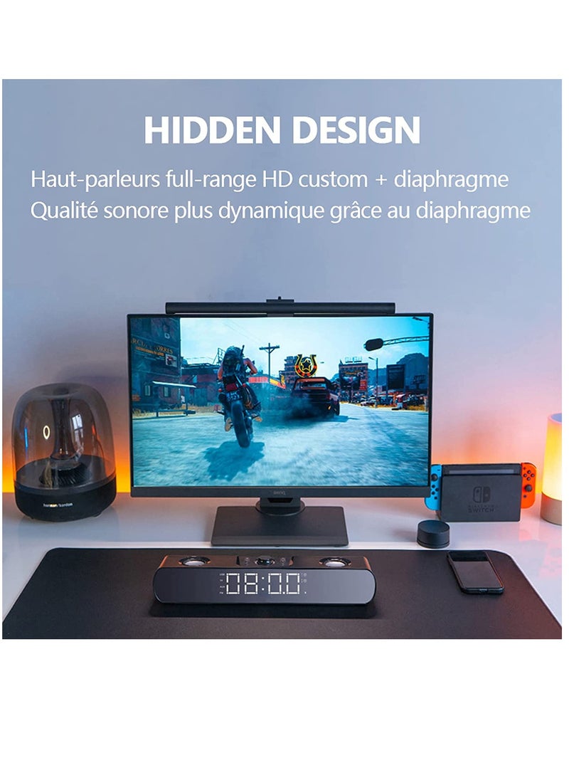 SOAIY - SH16 Gaming Peripherals LED Soundbar Computer Speaker Bluetooth Speaker Home Theater Sound Bar TV Speakers Alarm Clock Wireless - Image 1
