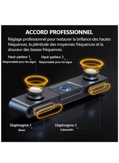 SOAIY SH16 Gaming Peripherals LED Soundbar Computer Speaker Bluetooth Speaker Home Theater Sound Bar TV Speakers Alarm Clock Wireless  - Image 5