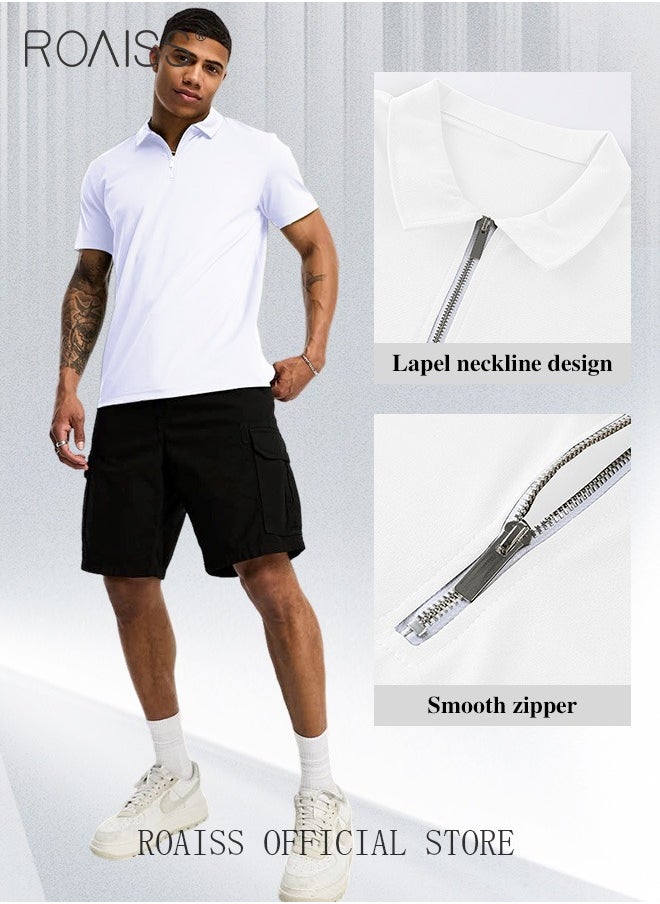 Men's Polo Shirt Solid Color Short Sleeve Lapel T-Shirt Casual Fit Tops - pzsku/ZC7DC19B29FCB0E268ED6Z/45/_/1700556970/0f455724-998d-45dc-bc4c-8ff6d7410c76