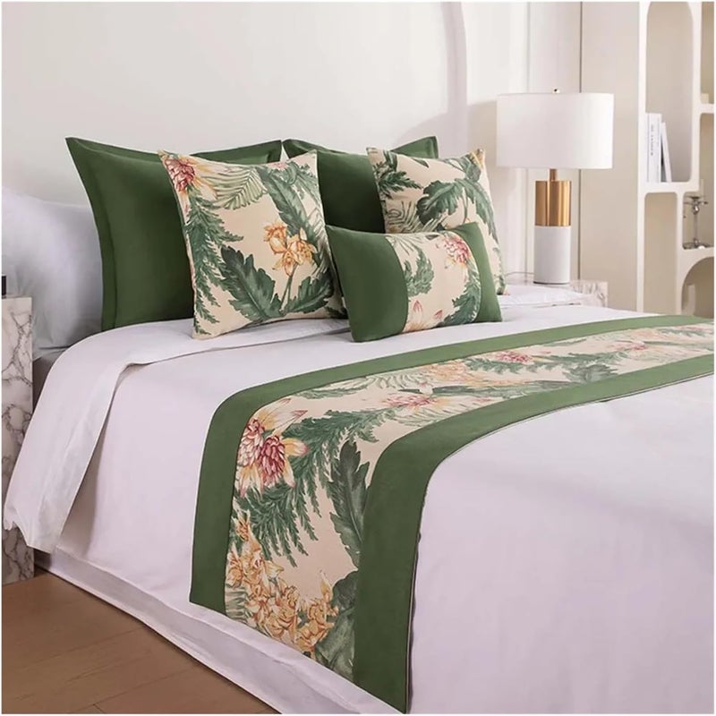 لفافة سرير للديكور المنزلي، لغرف النوم والأسرّة، مناسبة للفنادق والمنازل وغرف الضيوف، بطانية سرير ووسادة (لون 01، حجم الوسادة 45x45 سم) - Image 1