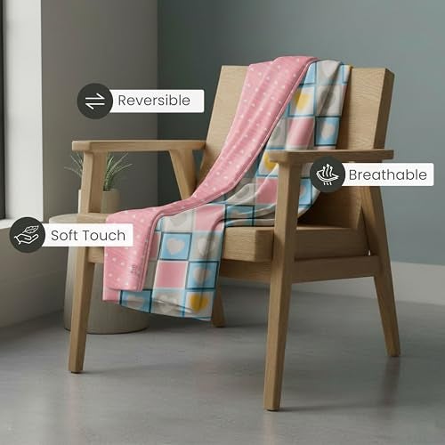 FRESH FROM LOOM غطاء لحاف مفرد قابل للعكس من قماش المايكروفايبر القطني الفائق النعومة بحجم سرير مفرد / غطاء لحاف / غطاء راجعي / غطاء بطانية / غطاء لحاف بسحاب، (60 × 90 بوصة، عبوة من 1) - Image 4