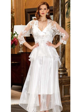 905 Dowry Silk Satin Lace Tulle Long Six Set - Ecru