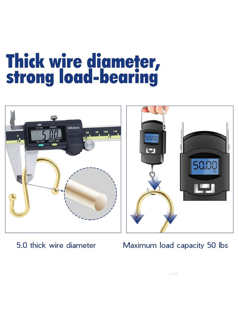 Loquat Metal Heavy Duty Shower Curtain S Shaped Hooks Hangers for Shower Curtains, Kitchen Clothing, Towels, etc. - Image 3