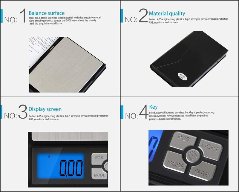 Dayish Digital Pocket Scale with 001g Accuracy Small Weight Machine with Low battery Overload Indicator Gold Weight Machine Ideal for Gold Silver Ornaments Kitchen Jewellery Capacity 600g - Image 5