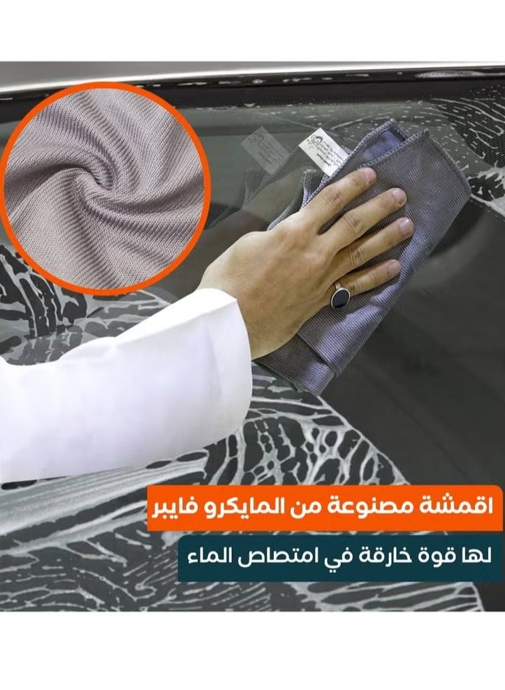 ريبال مناشف من الألياف الدقيقة (عبوة من 3 قطع) - مناشف تنظيف فائقة النعومة وعالية الامتصاص للمنزل والسيارة والمطبخ - خالية من الوبر ولا تترك أي خطوط، لامعة على الزجاج والمرايا والفولاذ المقاوم للصدأ وجميع الأسطح - Image 4