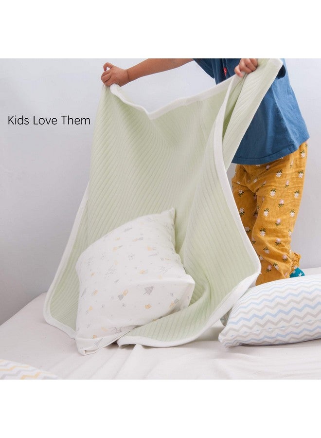NTBAY Jersey Cotton Quilted Toddler Blanket, Breathable And Warm For Boys And Girls Baby Blanket, 30X40 Inches, Blue  - Image 5